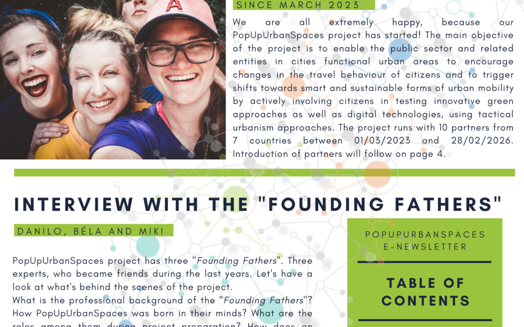 PopUpUrbanSpaces eNewsletter Issue1 is available