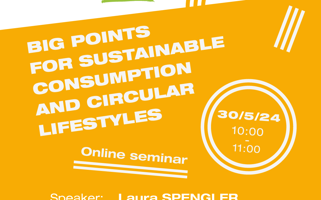 NiCE Online Seminar #1: Big Points for Sustainable Consumption and Circular Lifestyles