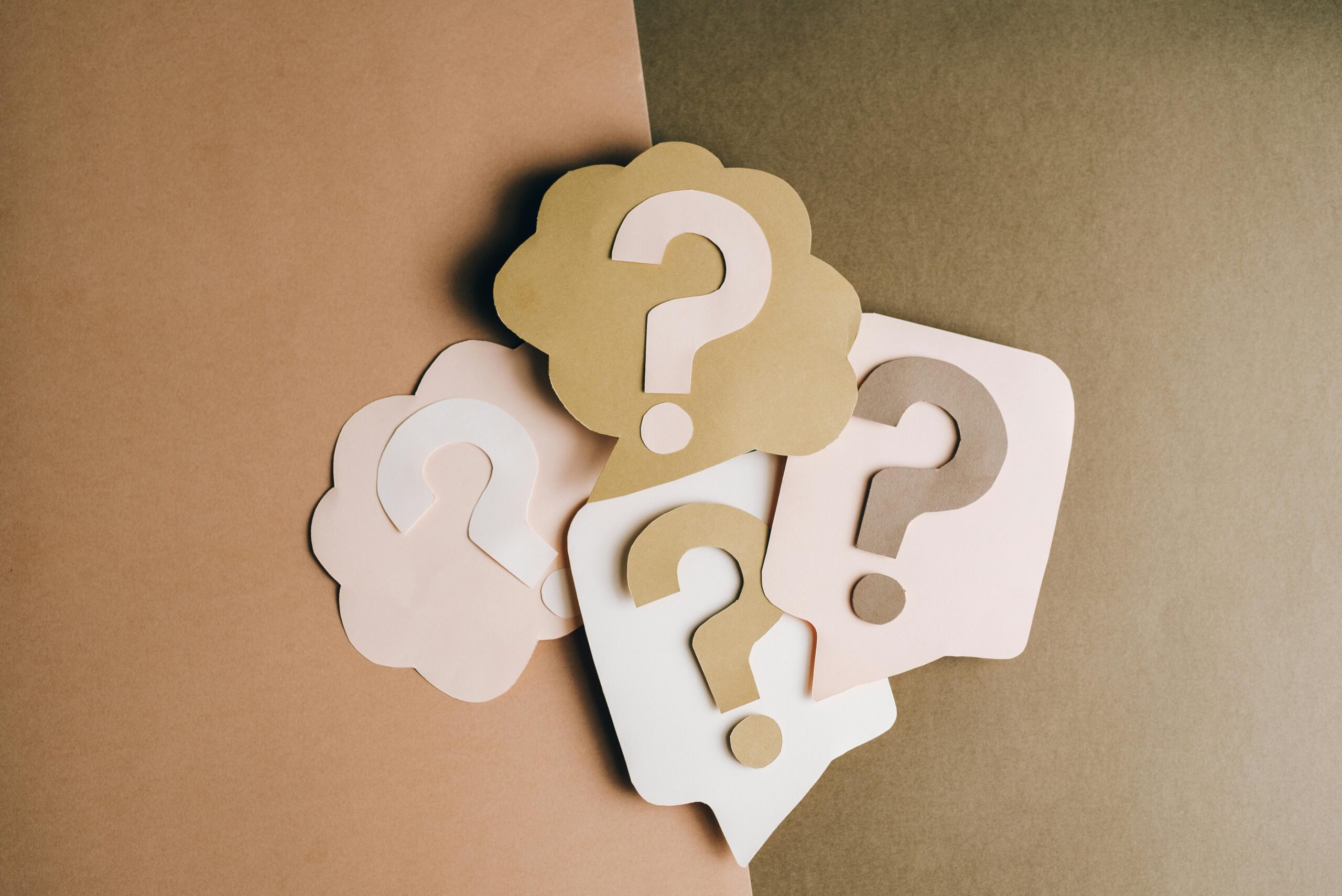 Questions marks from paper