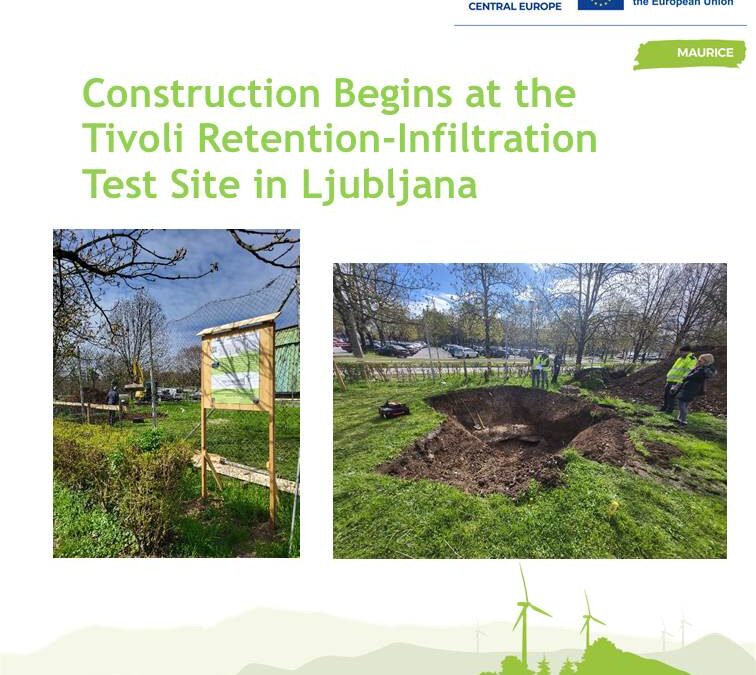 Construction Begins at the Tivoli Retention-Infiltration Test Site in Ljubljana