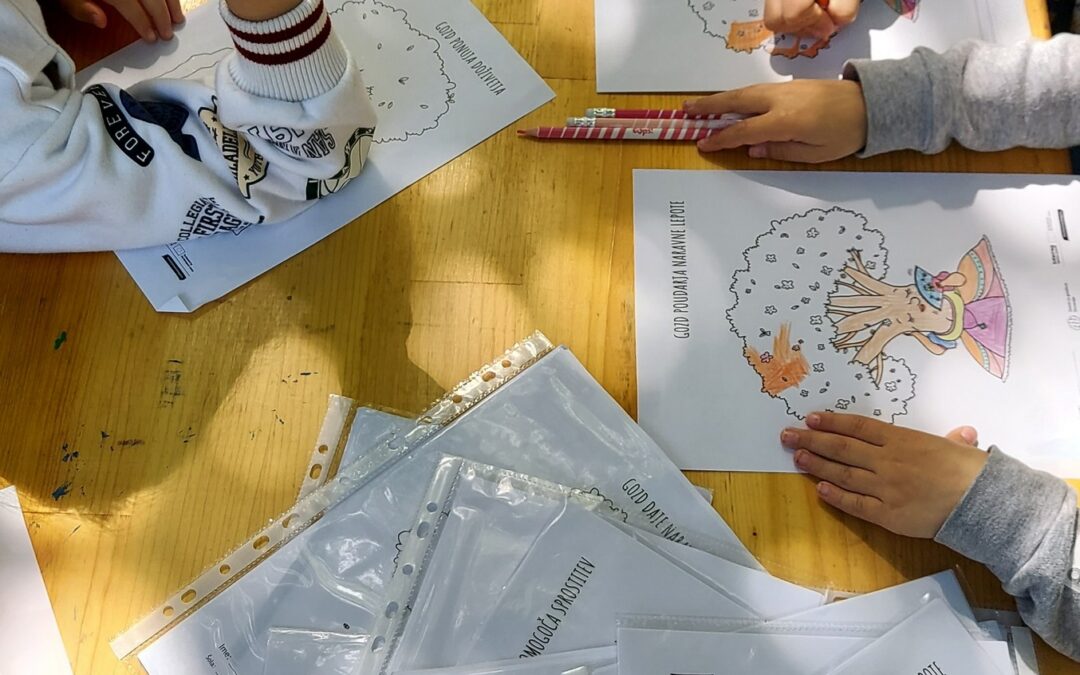 Workshop with school children in Pivka, Slovenia