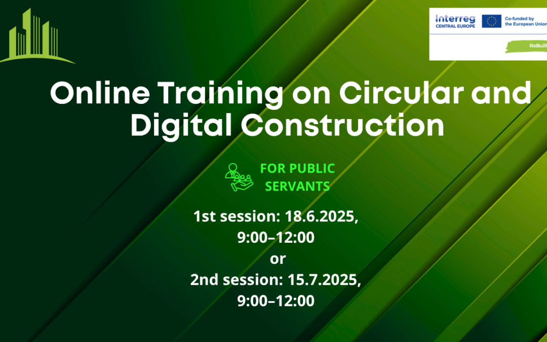 Invitation: Online Training on Circular and Digital Construction for Public Servants