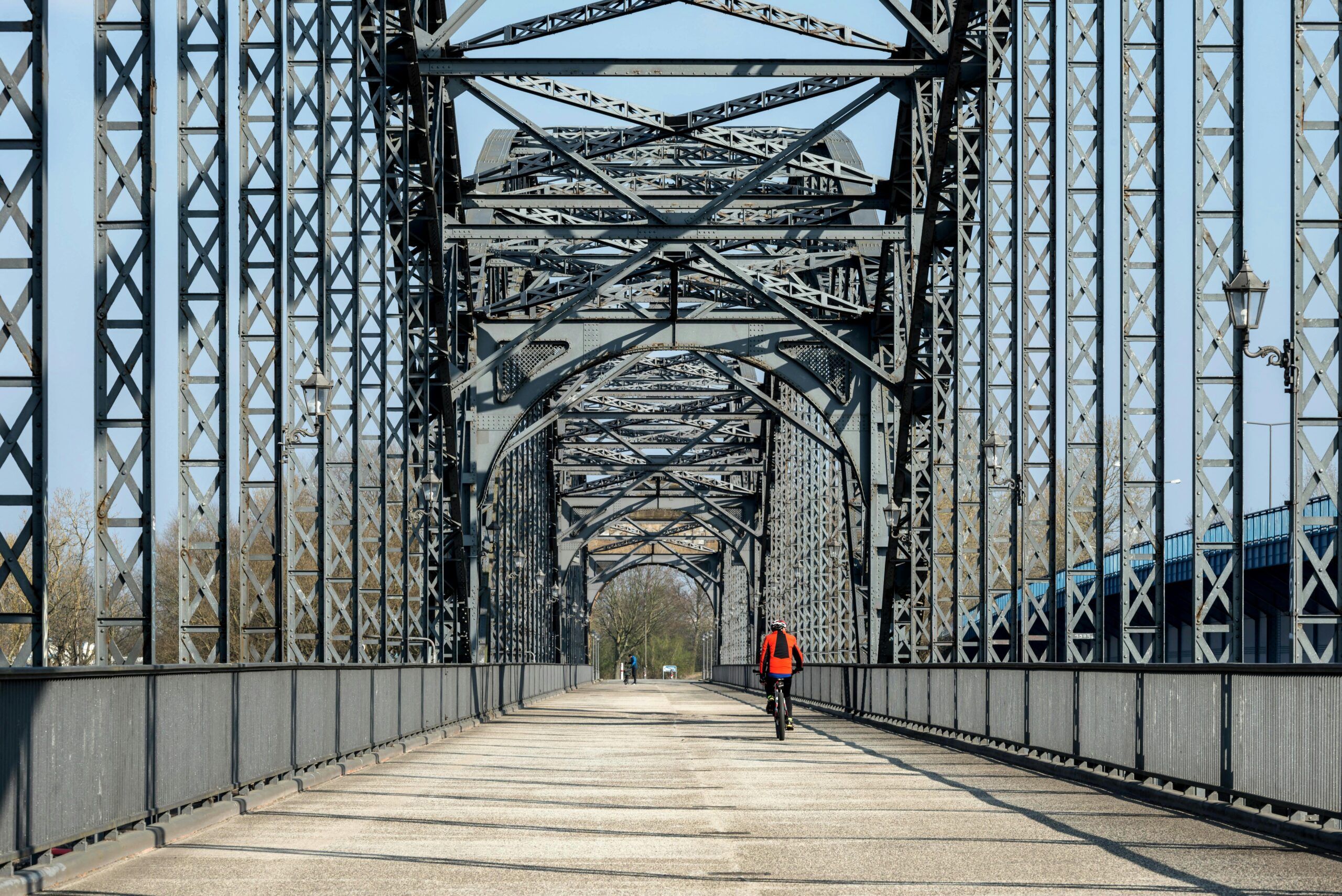 Cyclist on the bridge