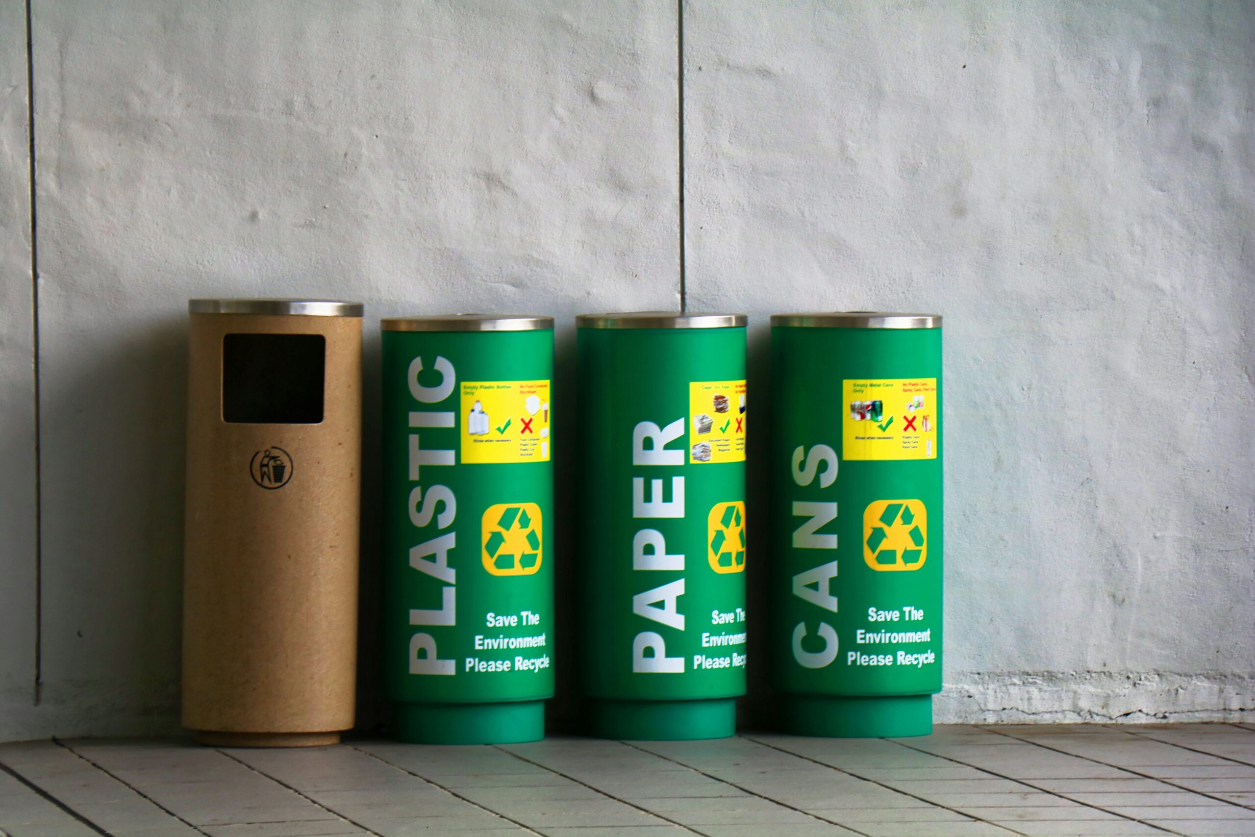 recycling cans
