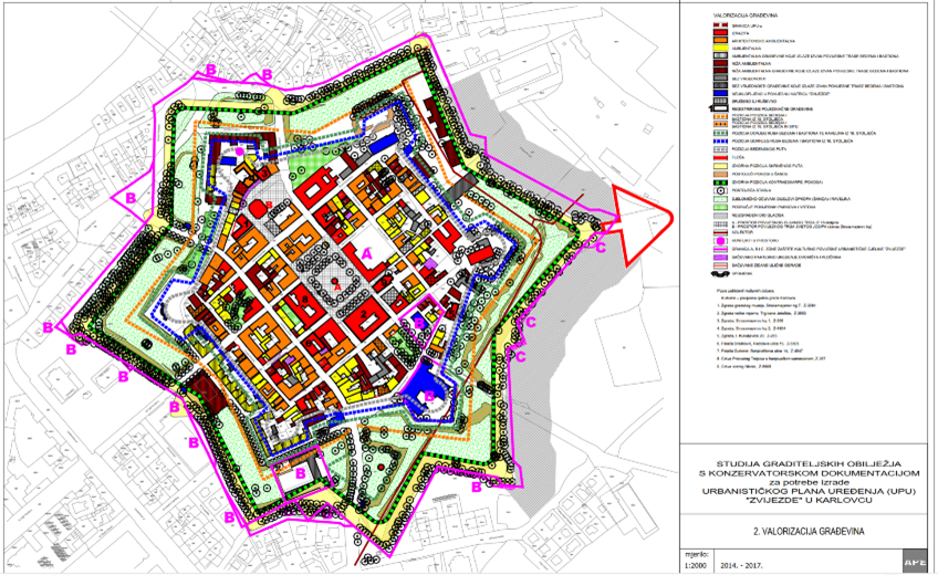 Heat map historic city centre