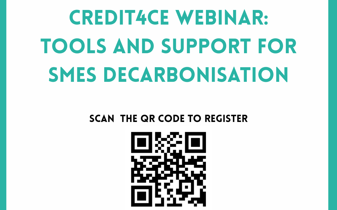 CREDIT4CE WEBINAR: Tools and Support for SMEs Decarbonisation