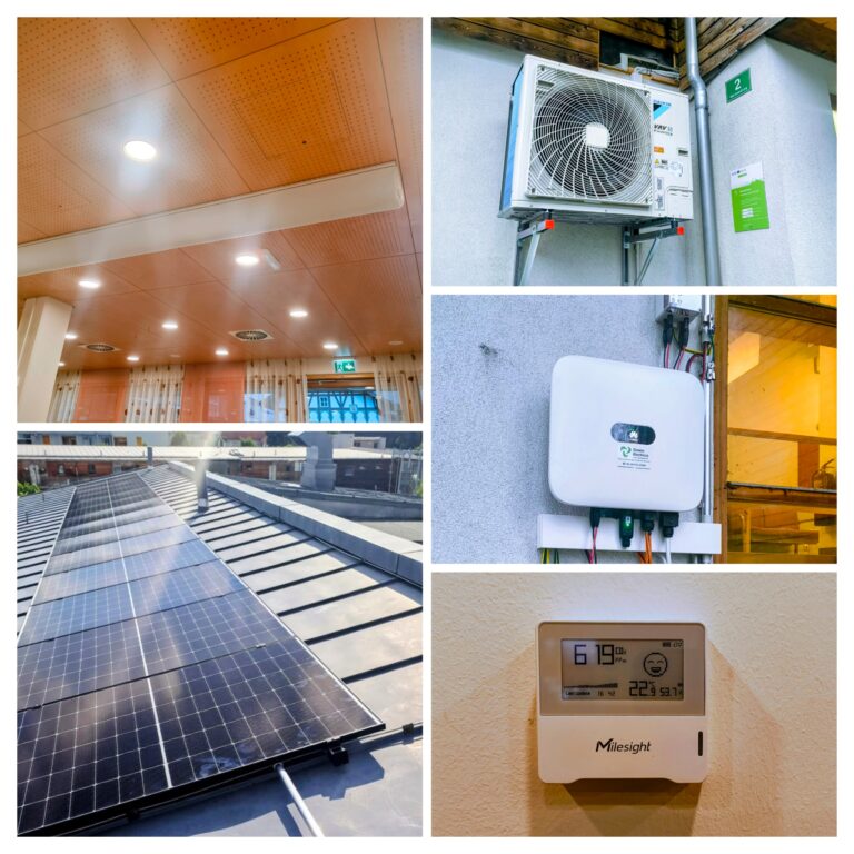 Collage PV Installation in Weiz