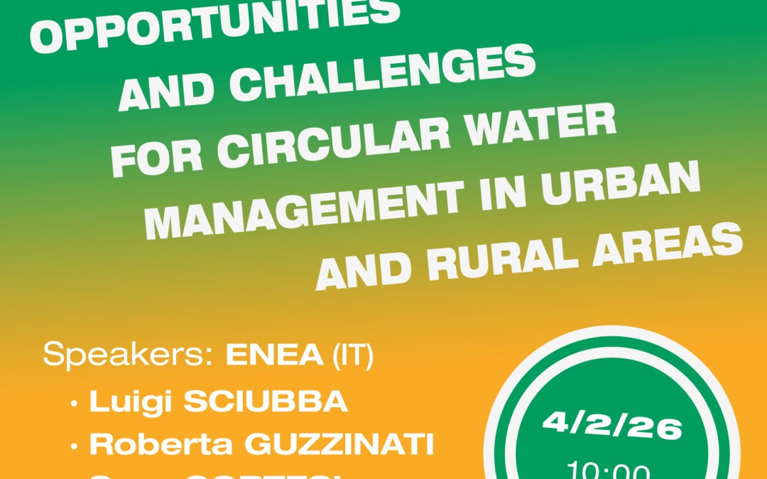 NiCE Online Seminar #7: Opportunities and challenges for circular water management in urban and rural areas