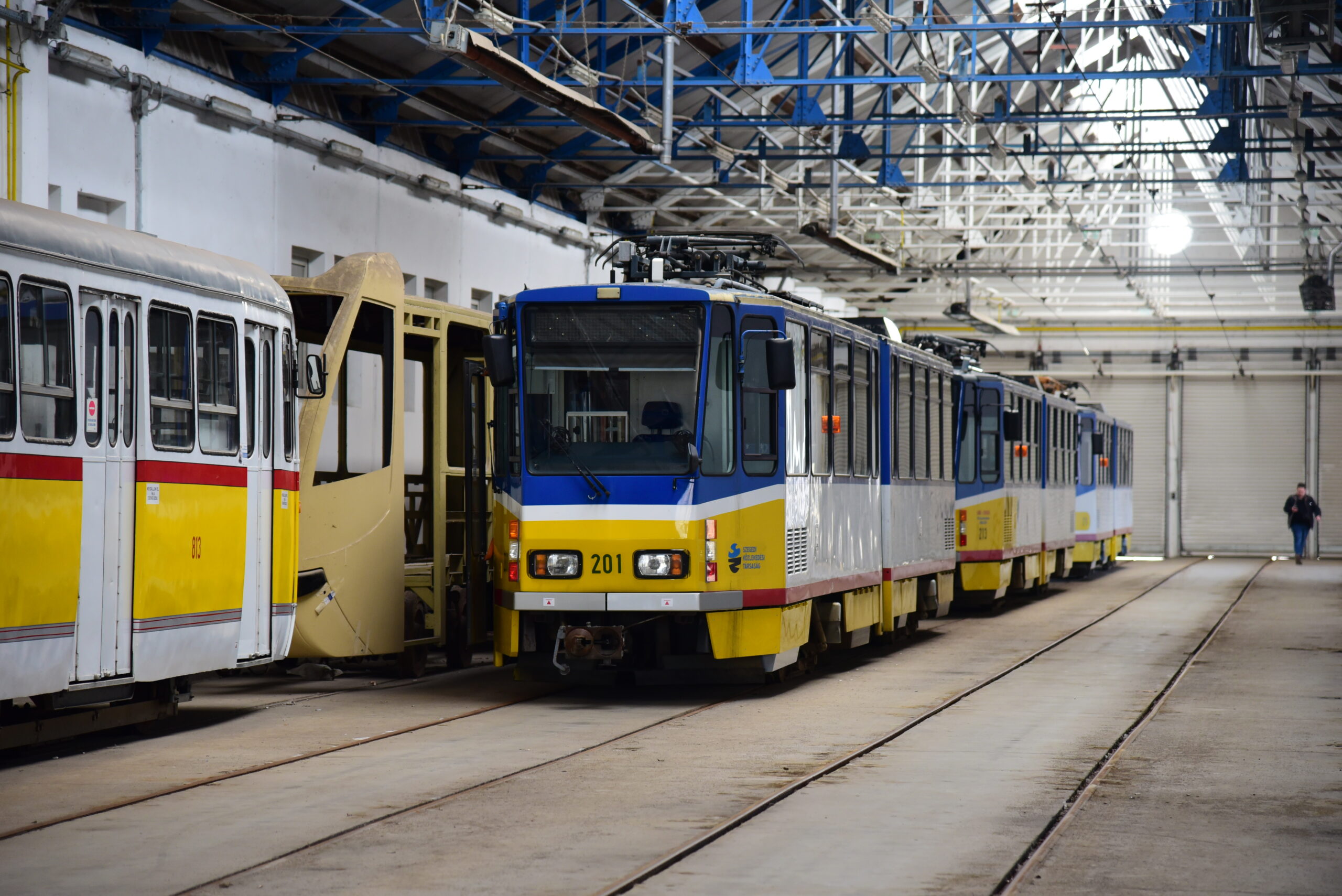 Site visit in Szeged in the tram depot, photo: András Ekés