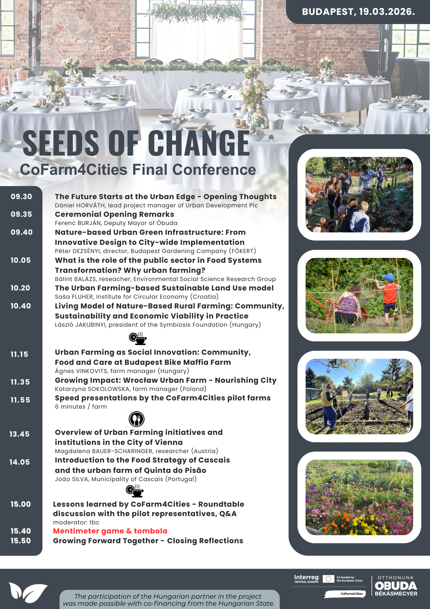 Seeds of Change - Final Conference CoFarm4Cities