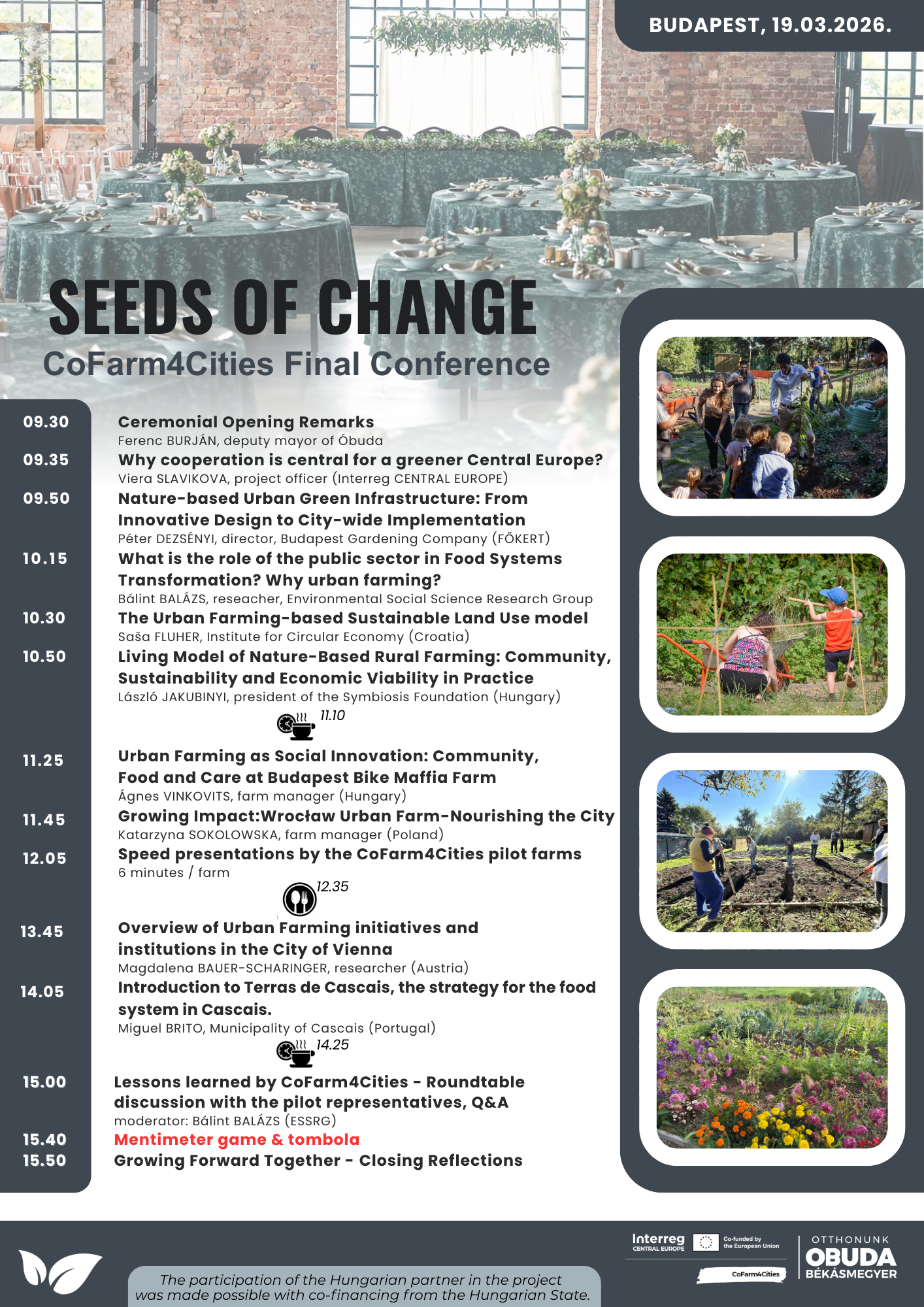 Seeds of Change - Final Conference CoFarm4Cities