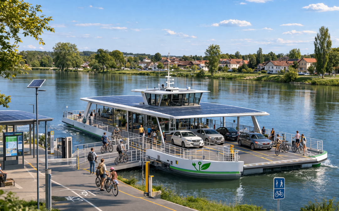 Making ferries sustainable to bridge rivers