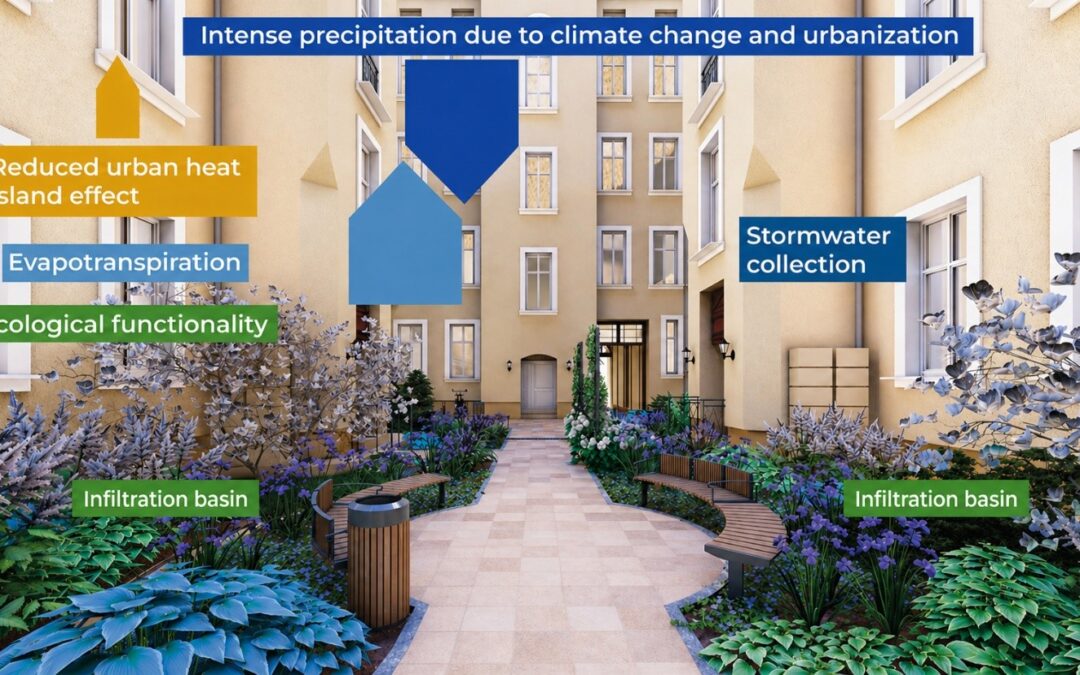 Green courtyard at Traugutta 8 – addressing a real urban problem