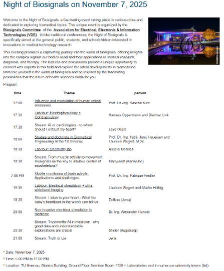 Night of biosignals at TUIL
