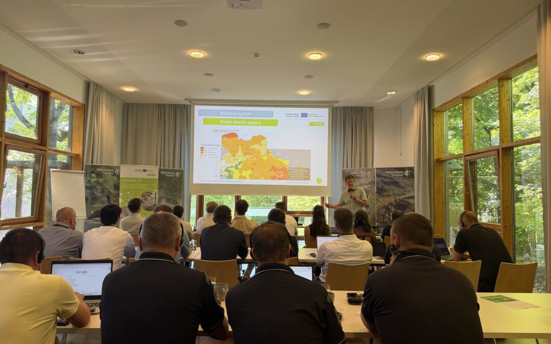 Presentation of the Wildfire CE platform and other project outputs, this time at the headquarters of the Thayatal National Park in Hardegg