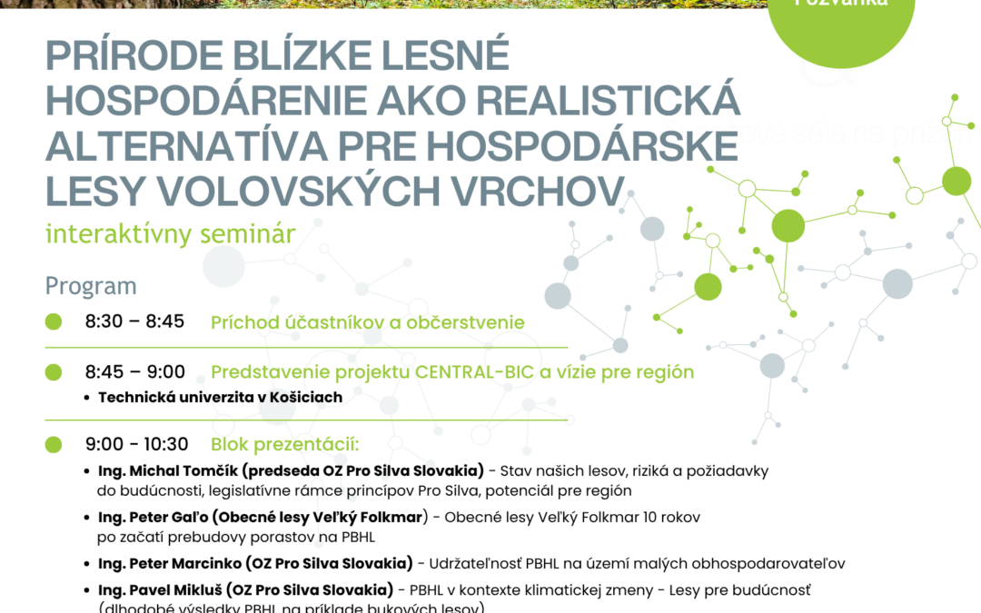Interactive seminar: Close-to-nature forestry and its potential for the sustainable development of the region