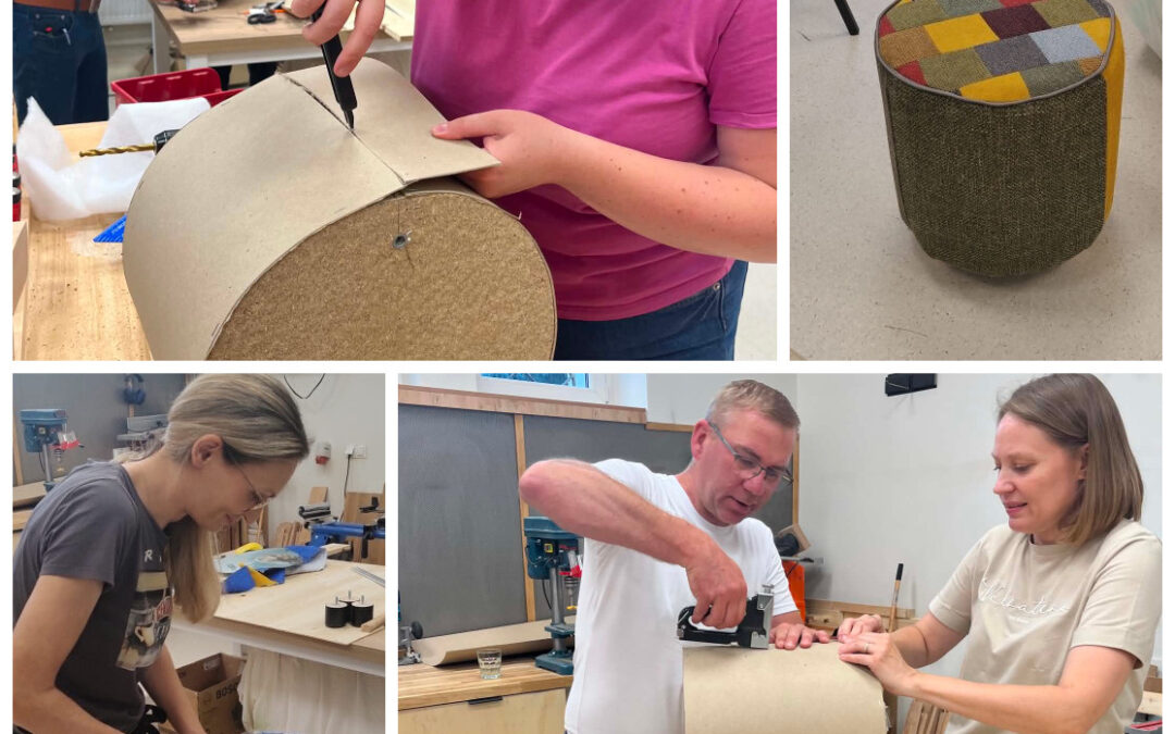 From Production Leftovers to Stylish Furniture – Upcycling Pouf Workshop Series in Brzeg Dolny