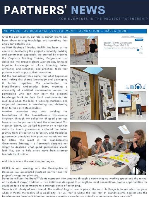 Partners news – Network for Regional Development Foundation – HÁRFA