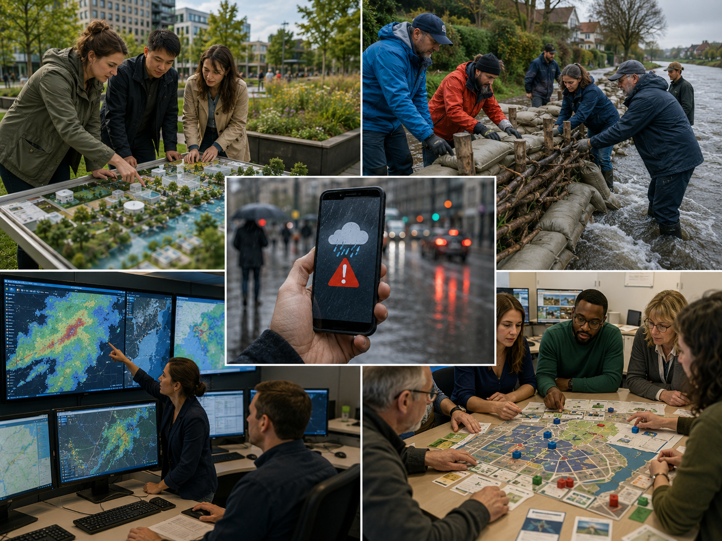 OpenAI. (2026). Five pilot solutions for local disaster resilience [AI-generated image]. ChatGPT. Generated 4 August 2026.
