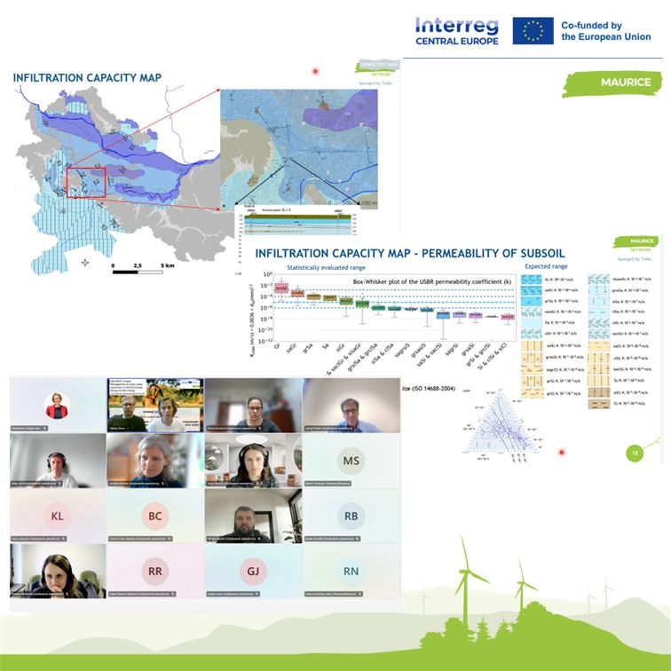Picture presents experts and printscreens from the meeting